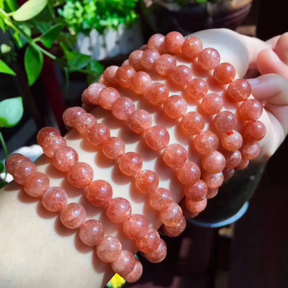 

Natural gold strawberry crystal bracelet women's single circle gold yellow crystal bracelet jewelry gift shiny fashion girls