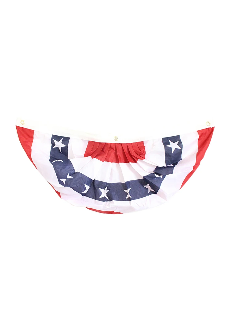 2019 Новинка США Плиссированные веер флаг Американский патриотический плетение со