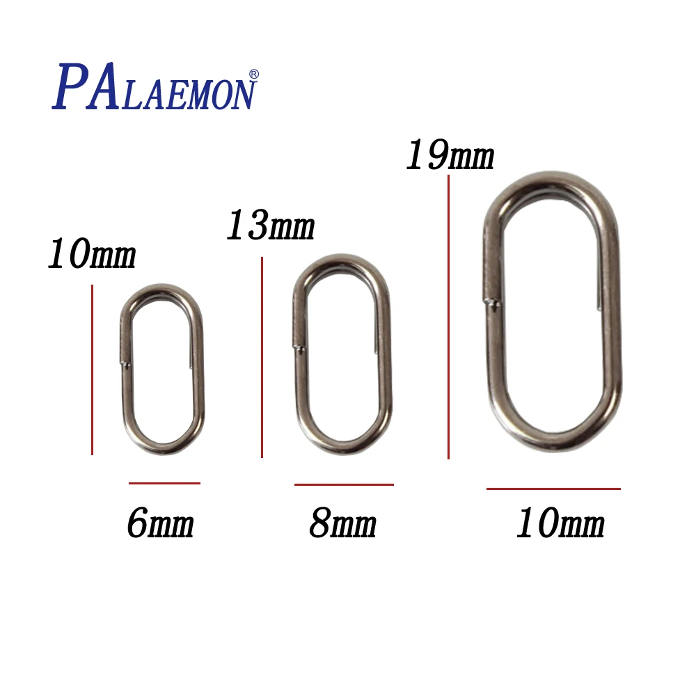 PALAEMON 100 шт./лот рыболовный соединитель овальное разделенное кольцо оснастка