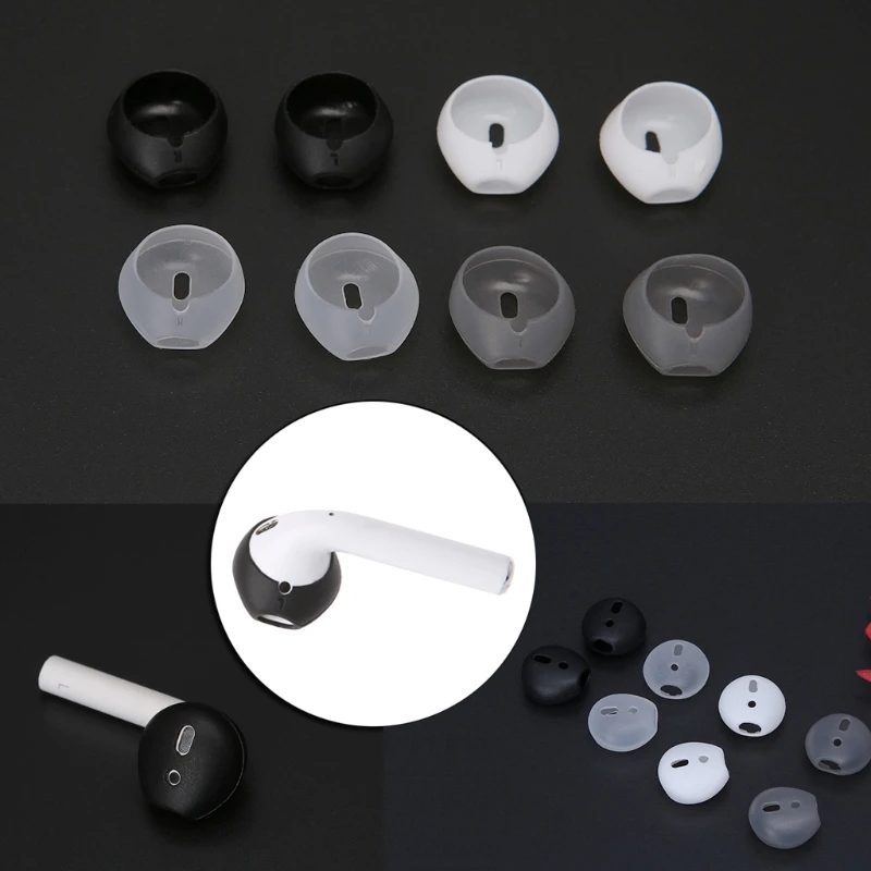 Новые 4 пары силиконовых Противоскользящих наконечники для наушников AirPods Apple