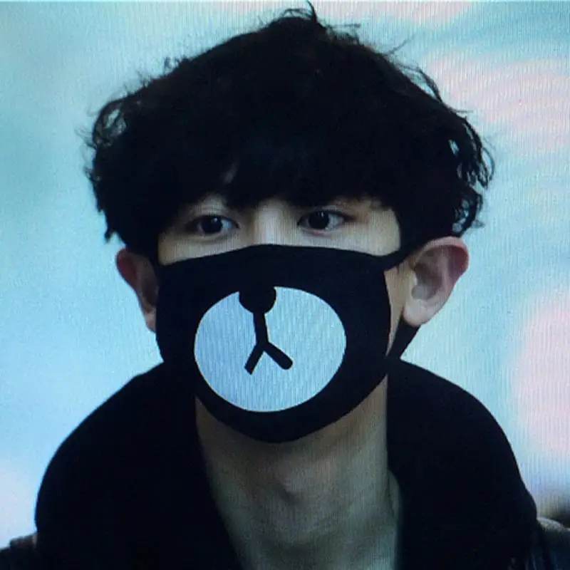 Новинка 2019 женская и Мужская Черная Пылезащитная хлопковая Милая аниме маска для