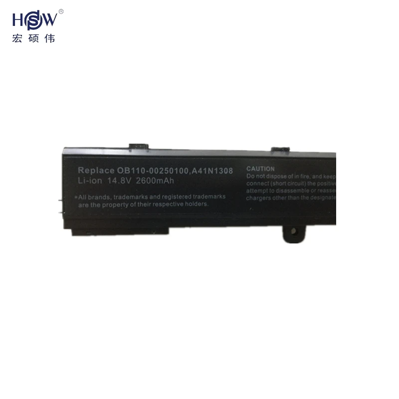 HSW Аккумулятор для ноутбука ASUS 0B110-00250100 A41N1308 A31N1319 X451 X551 X451C X451CA X551C X551CA ноутбук bateria