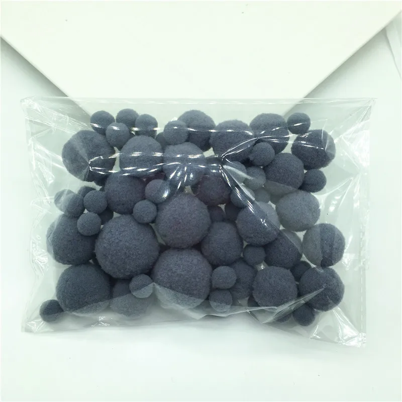 C24 Dark Gray 20 г смешанные размеры разноцветные помпоны из меха DIY мягкие помпоны Свадебные украшения/аксессуары для шитья на ткани от 8 мм до 30 мм - Цвет: C24 Dark Gray