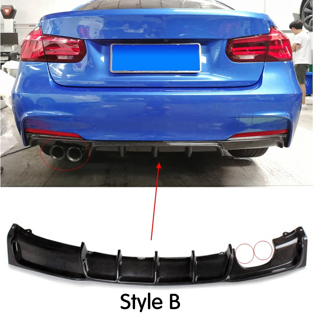 Диффузор для заднего бампера из углеродного волокна F30 BMW 320i 328i 320d 325d M tech sport