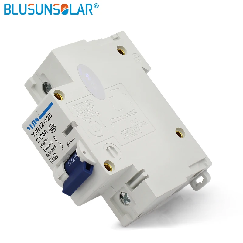 2 шт./лот мини PV солнечная система защиты 1P 125A 220V MCB DC Автоматический выключатель