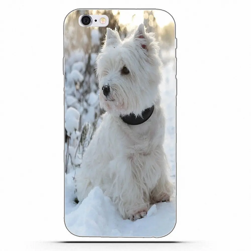 West Highland Terrier Westie Dog Puppy Мягкая коробка для звонков Galaxy Alpha Core Prime Note 4 5 8 S3 S4 S5 S6 S7 S8 S9 mini