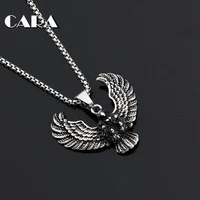 new flying eagle pendant necklace mens vintage plated stainless steel necklace hip hop necklace for men jewelry cagf0430