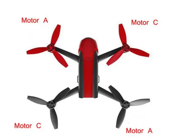 Квадрокоптер Parrot Bebop 2 0 RC запчасти оригинальный положительный и отрицательный