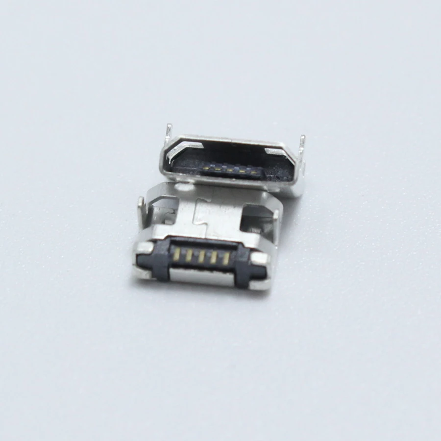 10 шт. микро USB 5pin без боковой гнездовой розетки плоский рот 2 ножки Джек для
