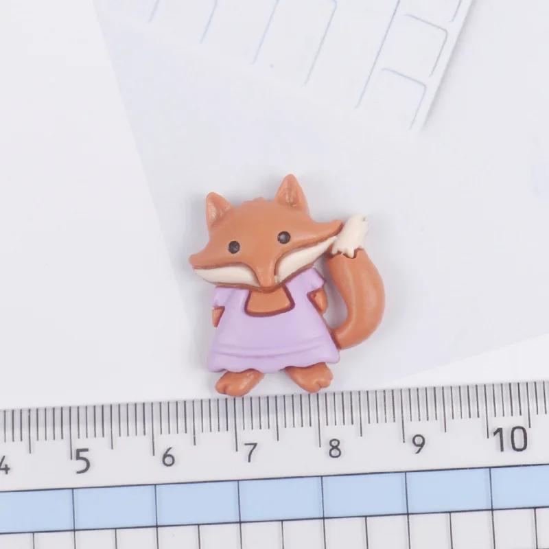 10 шт. Kawaii Смола Животные на плоской подошве с украшением в виде задней смола