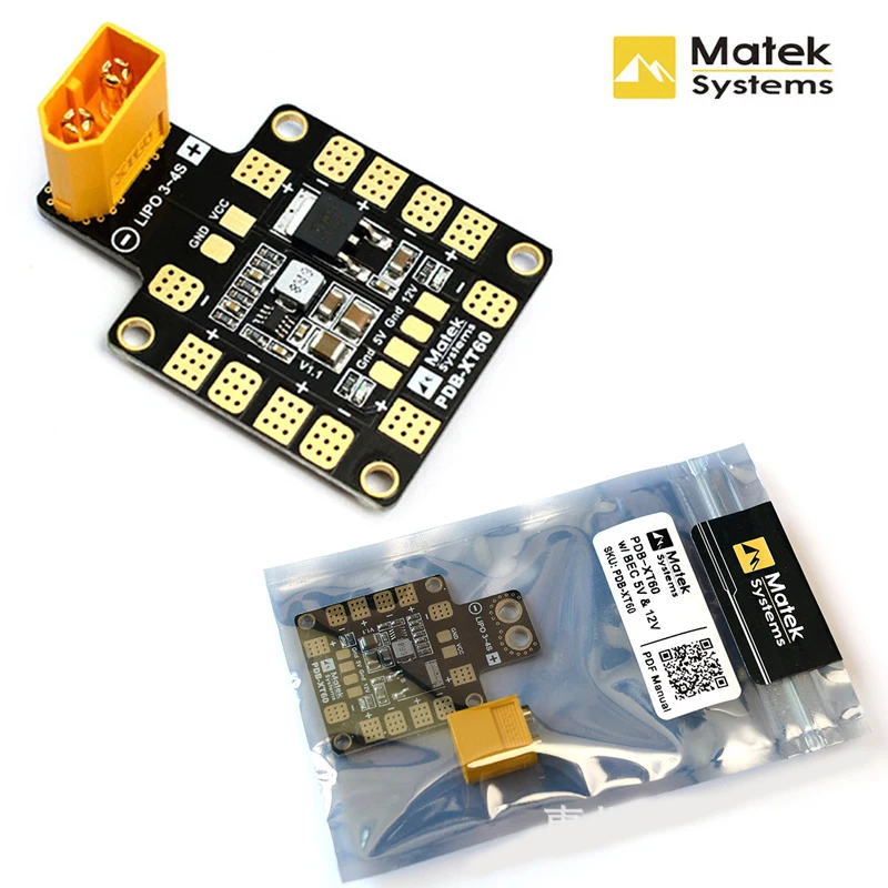 Плата распределения мощности MATEK XT60 30 5*30 5 мм с BEC В/12 В для F3 F4 F7 CC3D управления