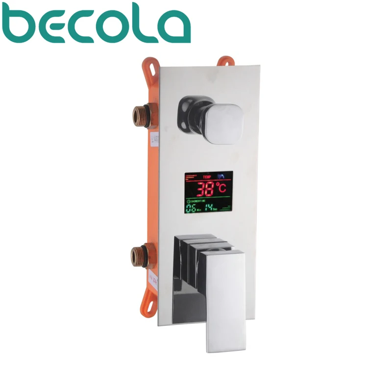 Becola, дизайн, светодиодный душевой клапан, светодиодный, с цифровым дисплеем, смеситель для душа, кран, B-9811