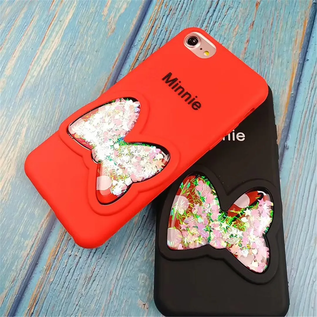 KINBOM For Iphone 6 6s 7 8plus Cartoon Phone Case Cute Minnie Mickey Anti-Knock Shell 6plus X 10 Soft Silicone | Мобильные телефоны