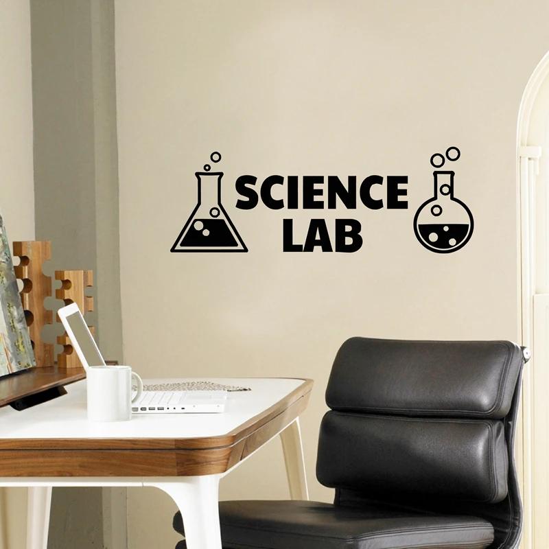 Science Lab виниловые наклейки на стены химический Декор для комнаты химическое