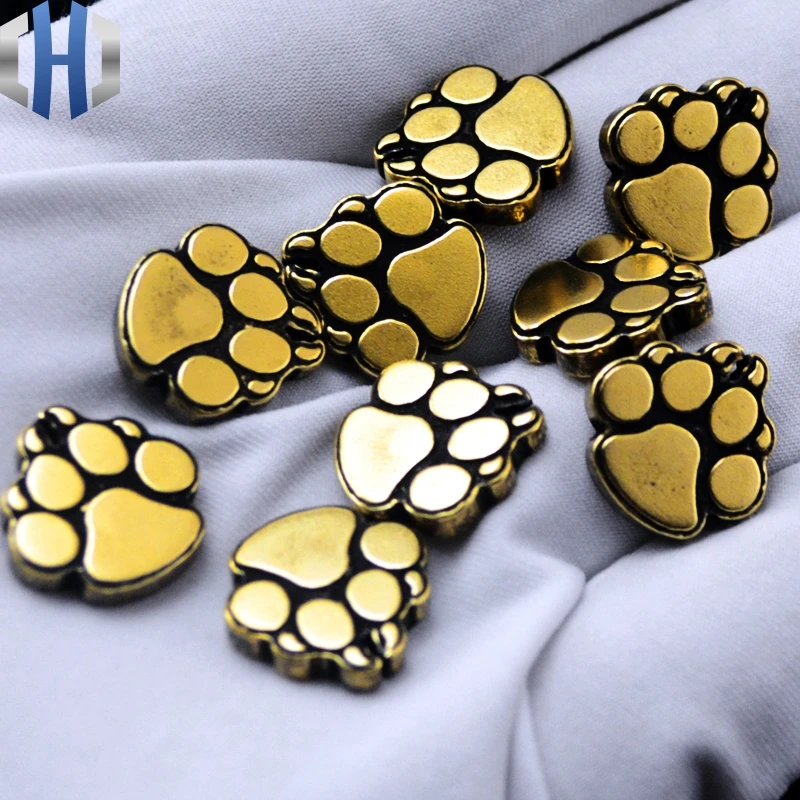 Dog Paw Print нижний огнеупорный инструмент из латуни и стали EDC с зажимом для задней