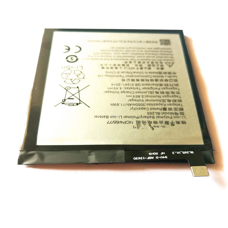 BL265 батарея для мобильного телефона Lenovo XT1662 MOTO M XT1663 3000mAh аккумулятор с ремонтными