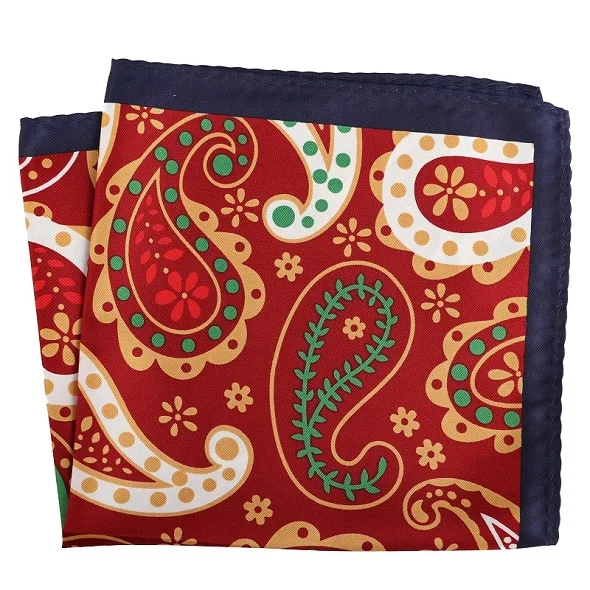PH091 Pocket Square Портной Смит мужской Карманный квадратный модный роскошный большой размер 33x33 см костюм платок цветочный узор Пейсли Карманный платок - Цвет: PH091 Pocket Square