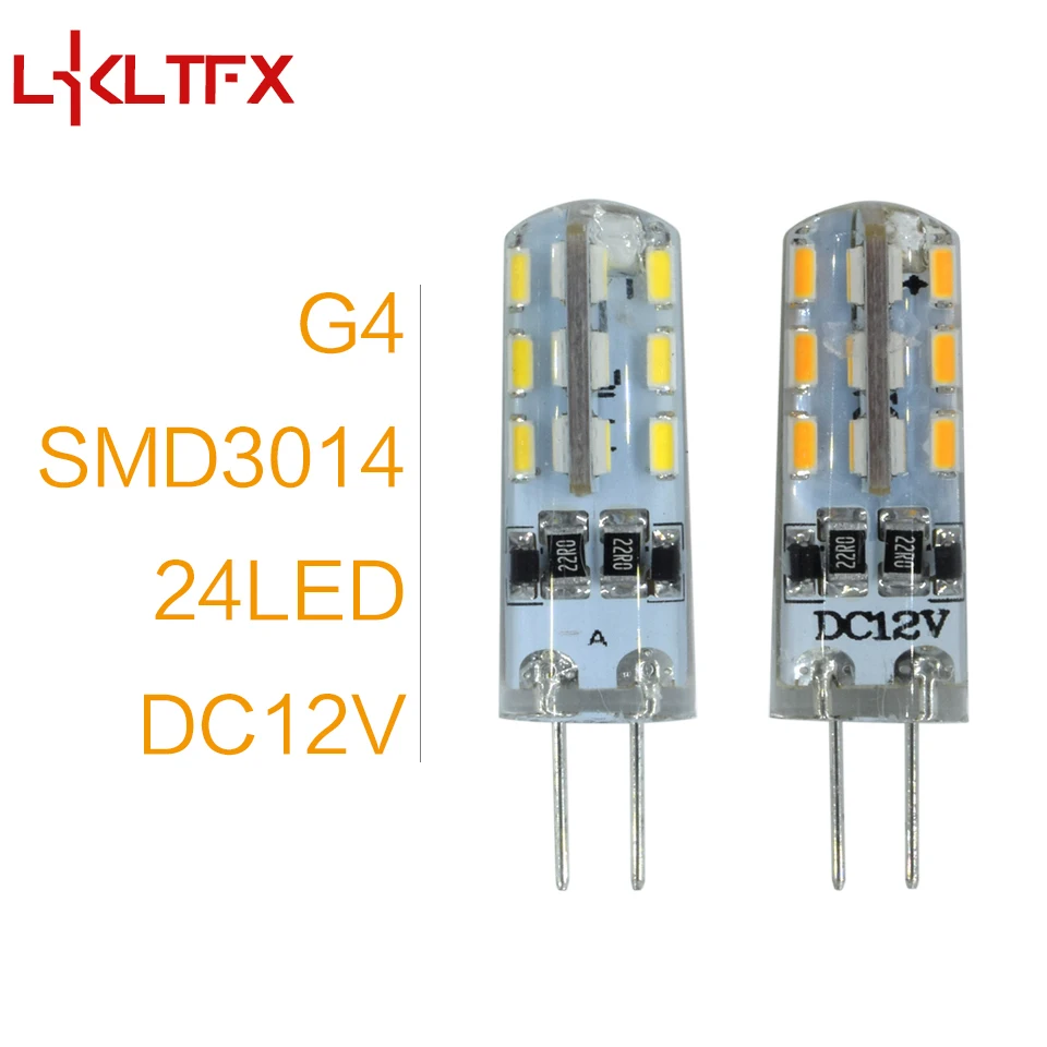 24Leds G4 Lkltfx 10 шт. G4 DC 12 В/AC 220 В G9 SMD3014 2835 1 Вт 2 Вт 3 Вт заменить Галогенные Светодиодные лампы 360 Угол луча LED лампада лампы - Испускаемый цвет: 24Leds G4