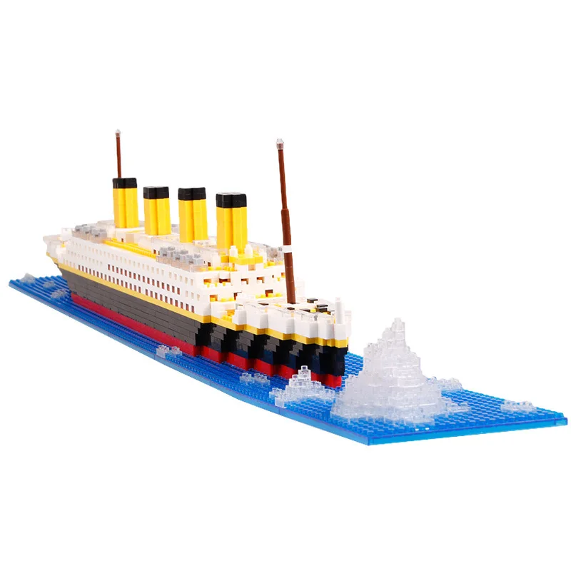 1860 шт RS Titanic Круизный корабль 3D модель лодки DIY Алмазные Строительные блоки Кирпич