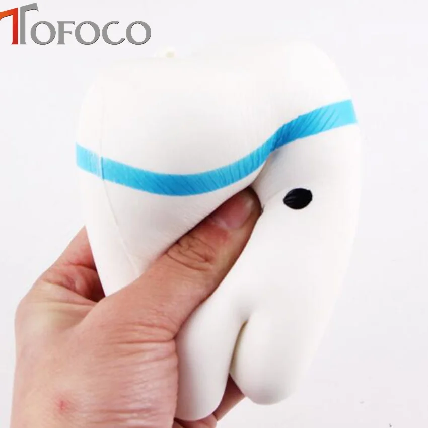 Kawii Jumbo Tooth Squishy медленно поднимающаяся игрушка моделирование милая улыбка зубы