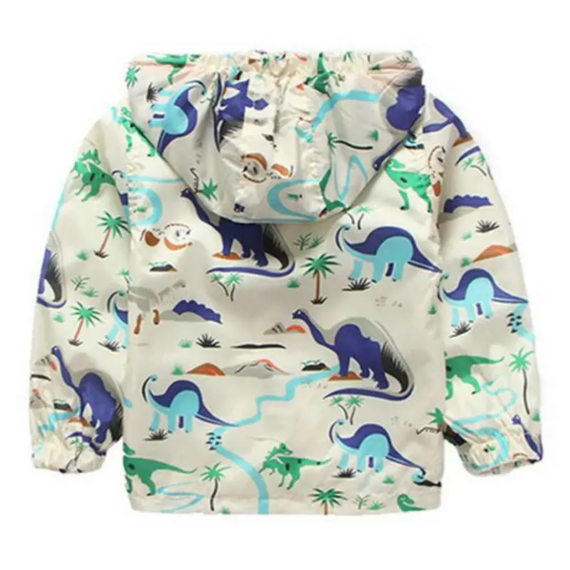 Куртки для маленьких мальчиков пальто с капюшоном dinasaur куртка детское