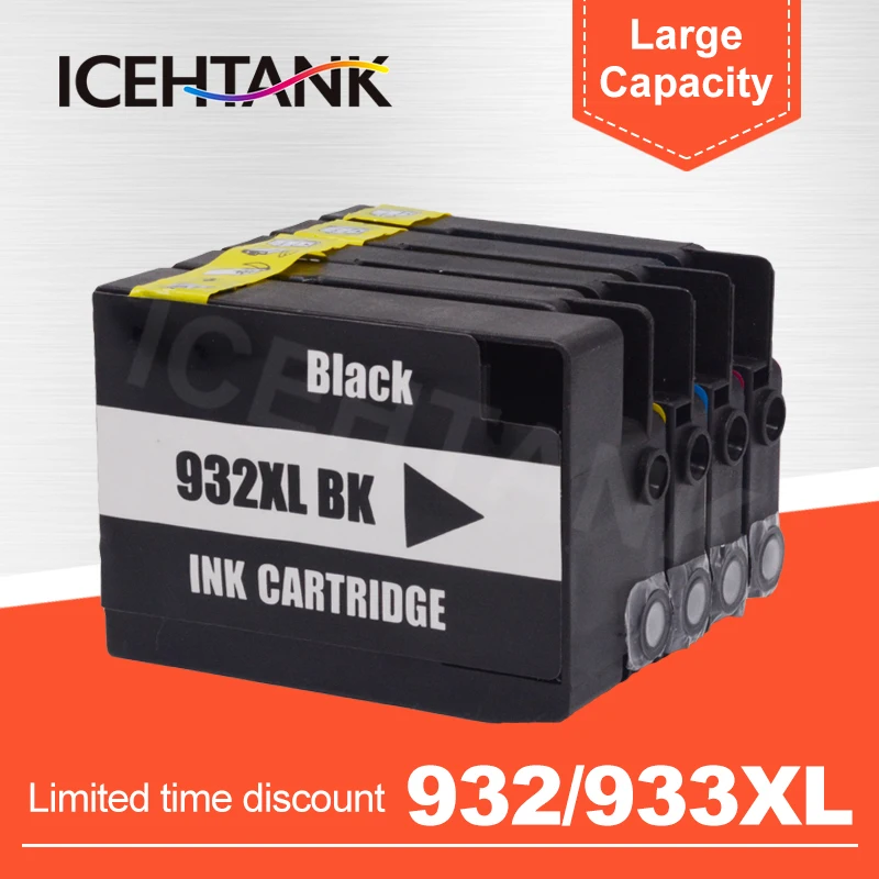 

ICEHTANK 932XL 933XL Compatible Ink Cartridge Replace For HP 932 933 Officejet 6100 6600 6700 7110 7610 7612 7510 7512 Printer