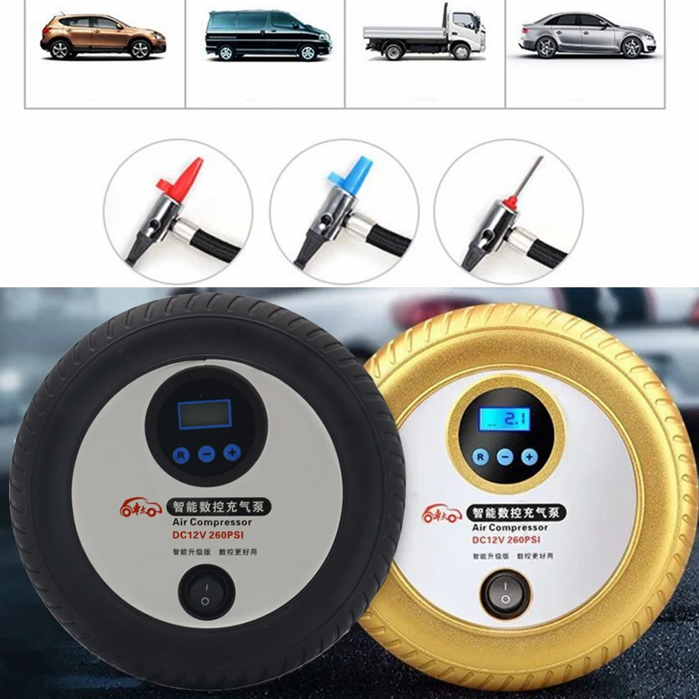 Портативный Автомобильный Электрический воздушный компрессор 12 В насос для