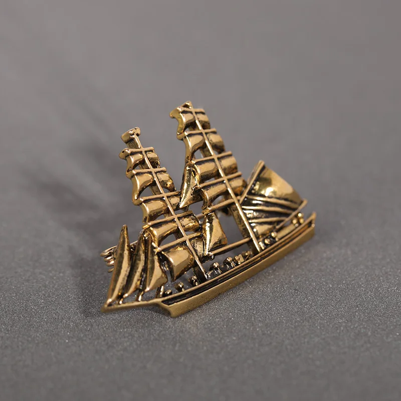Мужская и женская Винтажная брошь Funmor в стиле ретро виде лодки золотого