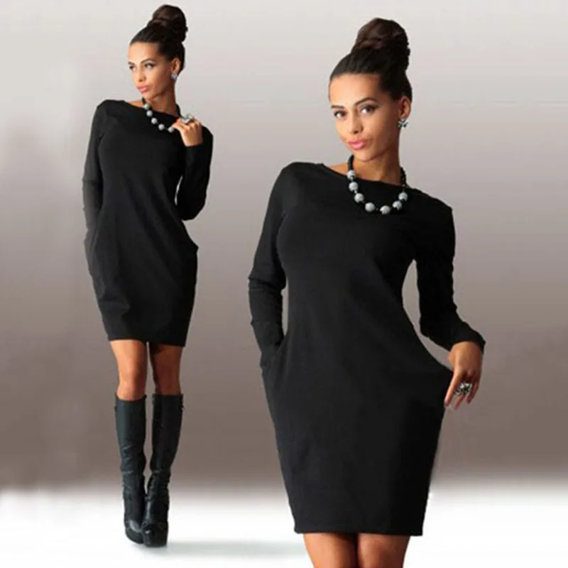 Женское Повседневное платье с длинным рукавом большие размеры|dress bunny|dress