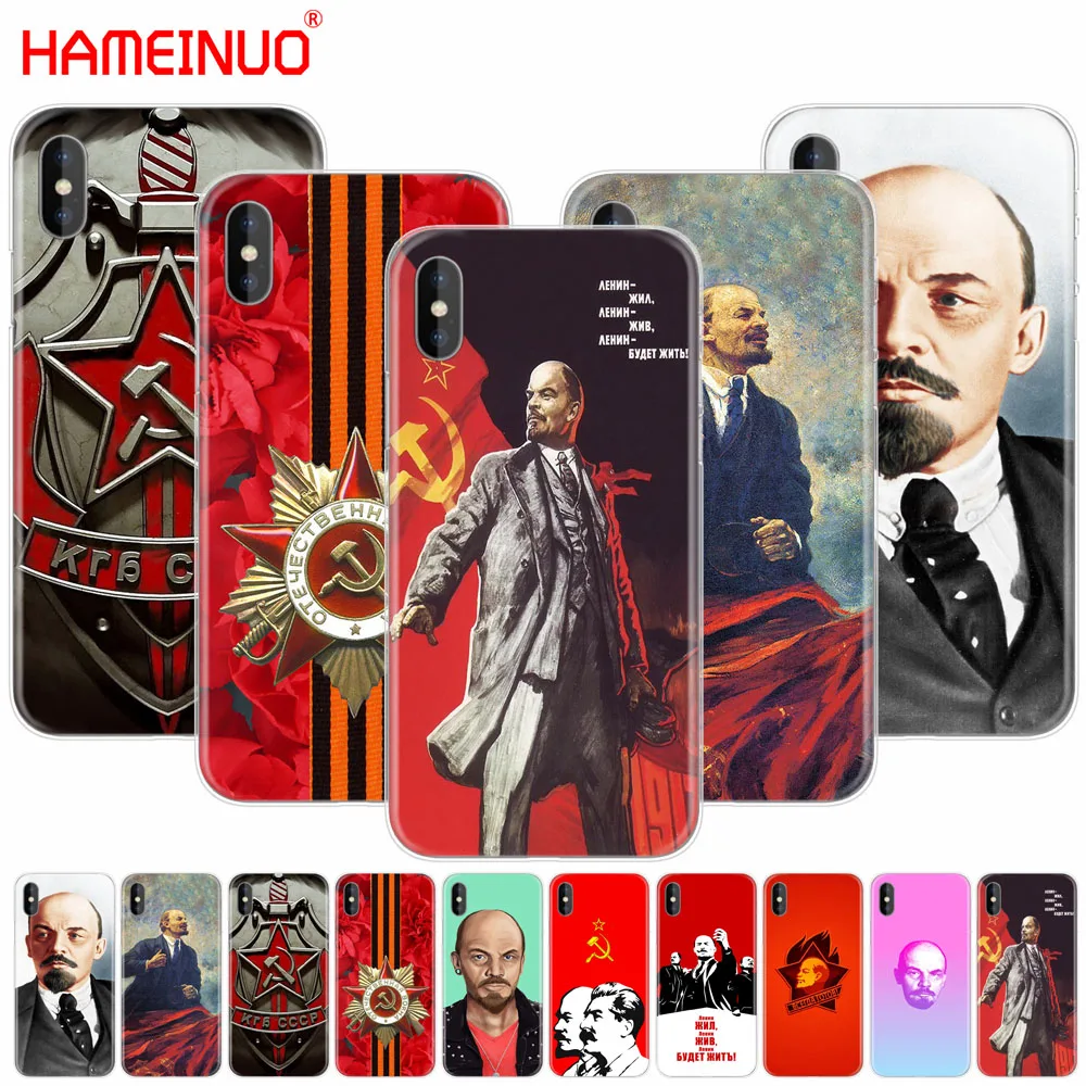 HAMEINUO lenin чехол для сотового телефона с флагом Советского Союза для  iphone X 8 7 6 4 4s 5 5s SE 5c 6s plus | AliExpress