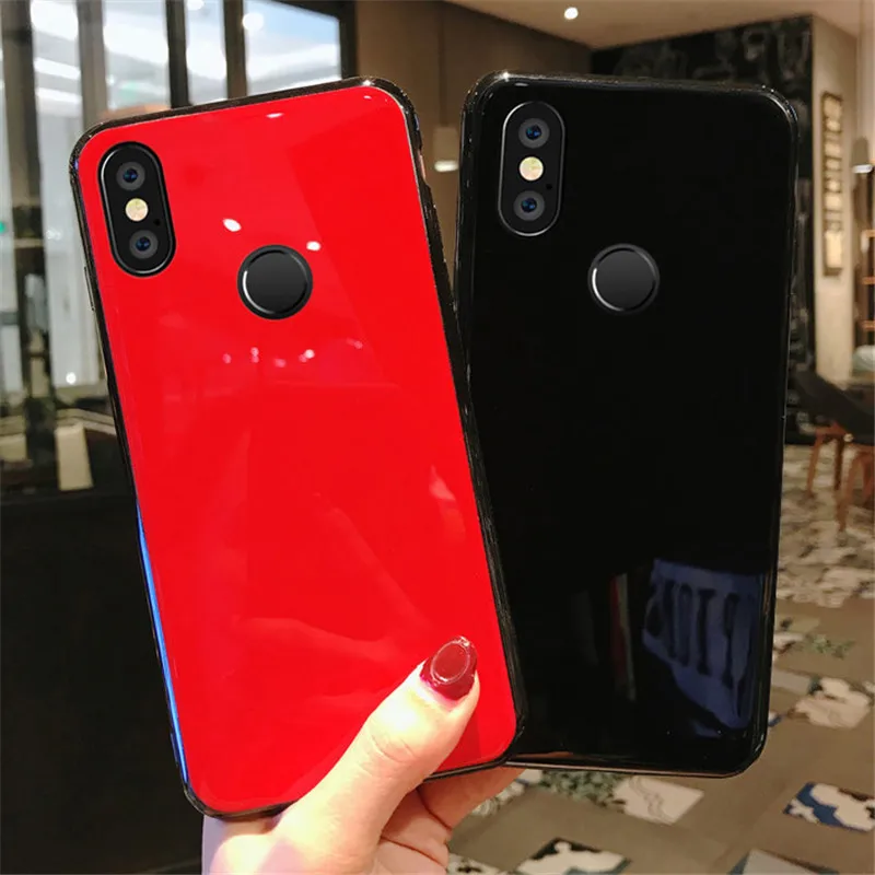 Черный красный светоотражающий глянцевый чехол для телефона Xiaomi Redmi note 5 Pro 6 Чехол