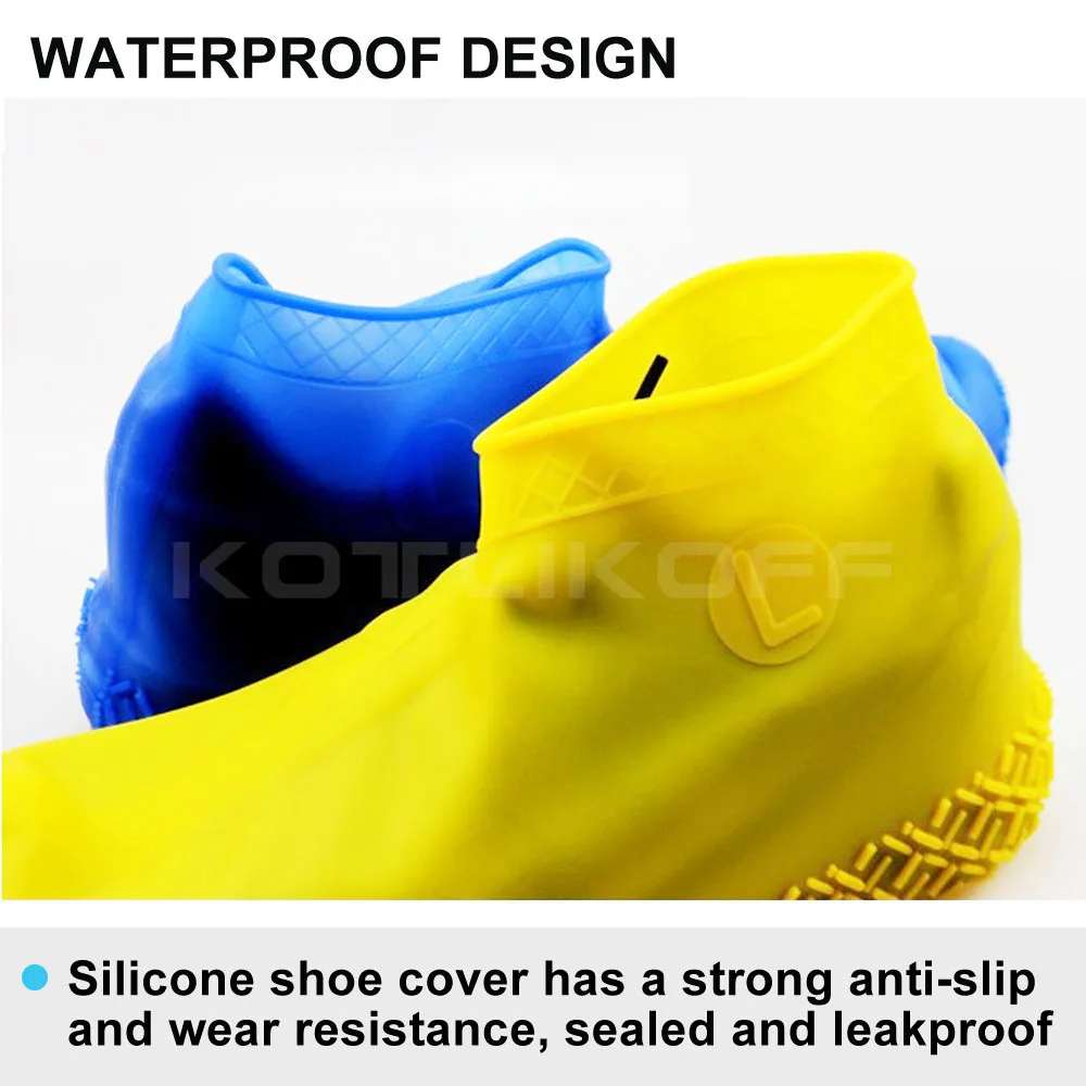 Silicone Overshoes Reusable Waterproof Rainproof Shoes Covers Rain Boots Non-slip Washable Unisex Wear-Resistant Shoe Covers