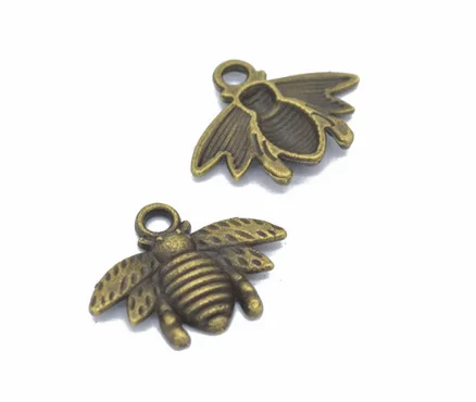 120pcs charms bee alloy Pendants Antique SILVER bronze gold 20*16mm 1g Handmade Jewelry Making DIY European accessories | Украшения и