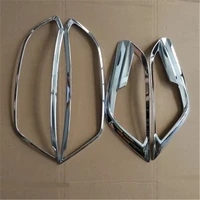 high quality abs chrome front headlight lamp cover trim front fog lamp cover trim for ford ecosport 2018 car styling