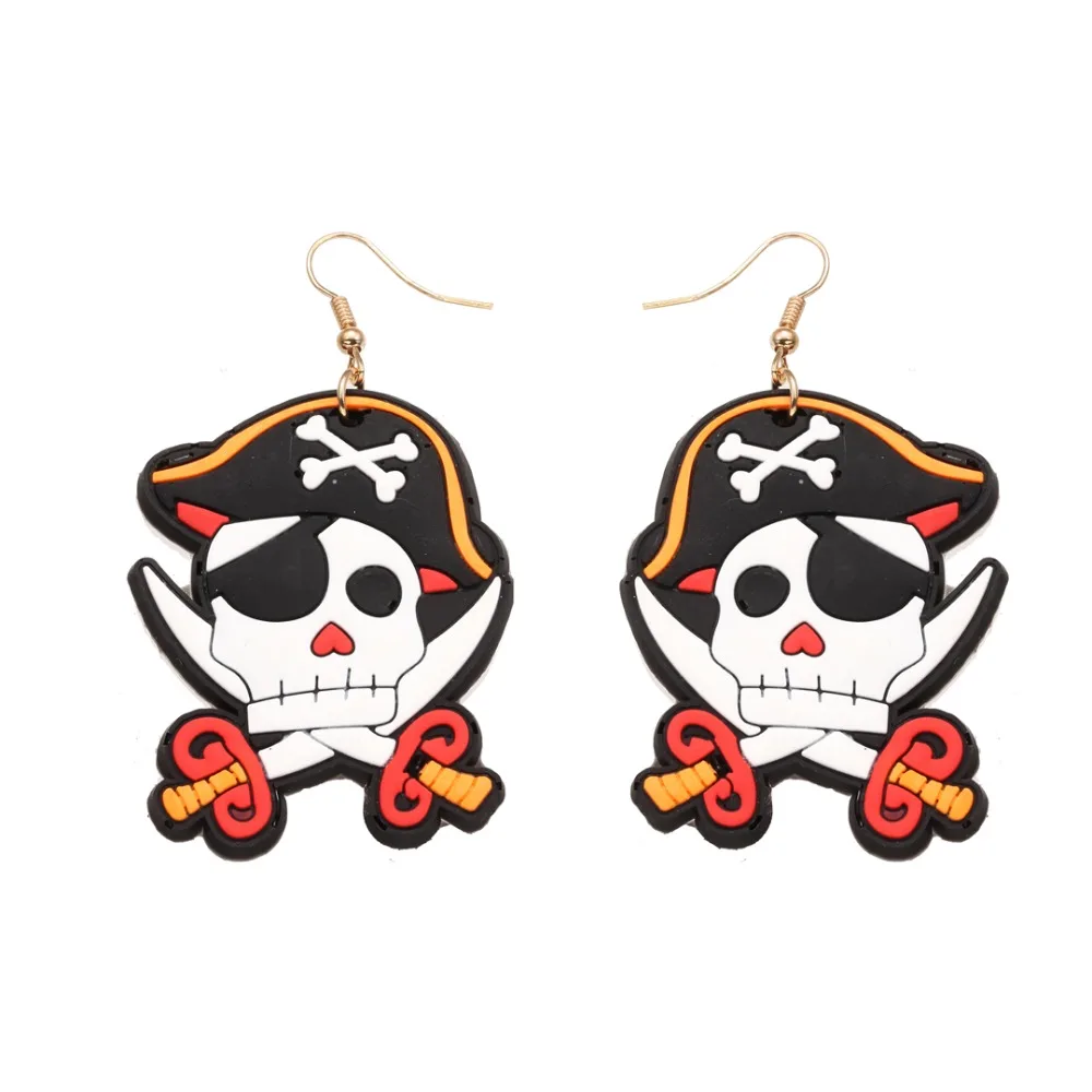 YULUCH Хэллоуин ПВХ тыква летучая мышь Подвесные серьги для женвечерние Смешные