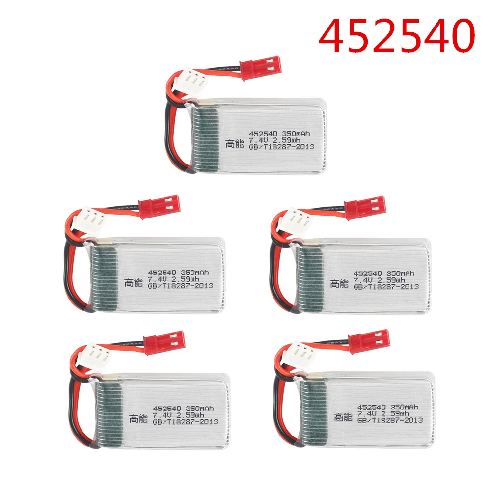 5 шт. MJX X401H X402 JXD 515 515 Вт 515 в аккумулятор 452540 350 мА/ч 7,4 в Вт/ч Радиоуправляемый Мини FPV Дрон Квадрокоптер вертолеты