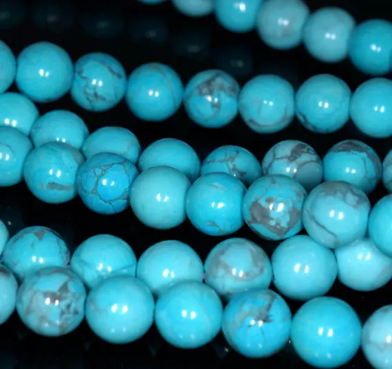 8 мм голубой бирюзовый драгоценный камень светло-голубой Вертлюг круглые бусины