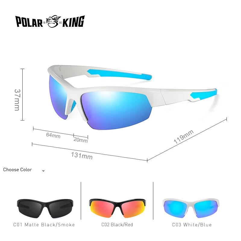 POLARKING Марка Модные Поляризованные Спортивные Солнцезащитные Очки для Мужчин