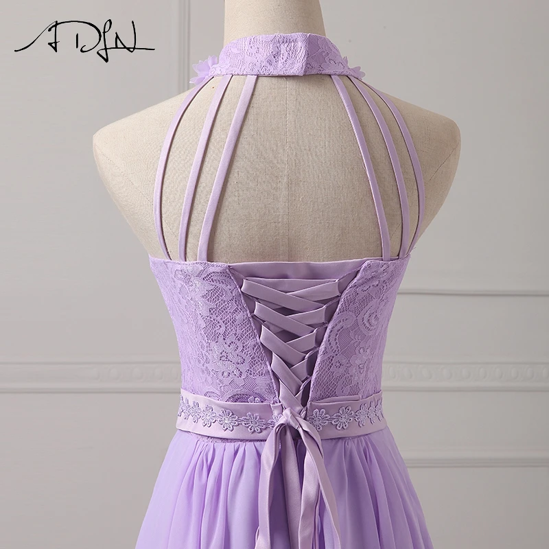 ADLN Холтер шифон А силуэт сиреневые платья кружевные для подружки невесты