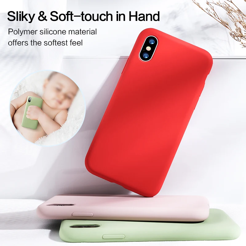 Однотонные силиконовые парные Чехлы SmartDevil для iphone XR X XS Max 6S 7 8 Plus милый мягкий