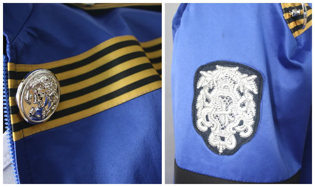 Популярная мужская куртка в стиле панк MJ Майкл Джексон на пуговицах синий ретро