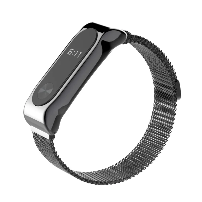 Браслет для часов Xiaomi Mi Band 2 с магнитной пряжкой металлический ремешок из