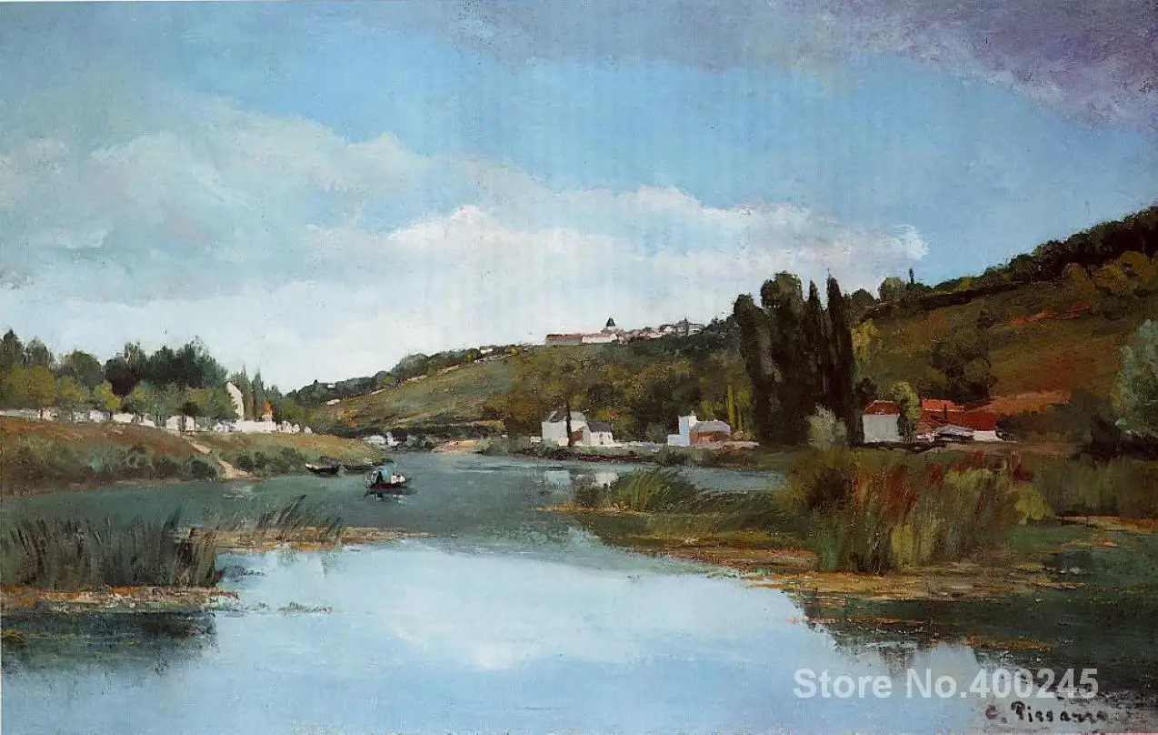 

artwork of Camille Pissarro The Marne at Chennevieres handmade art paintings reproduction High Quality