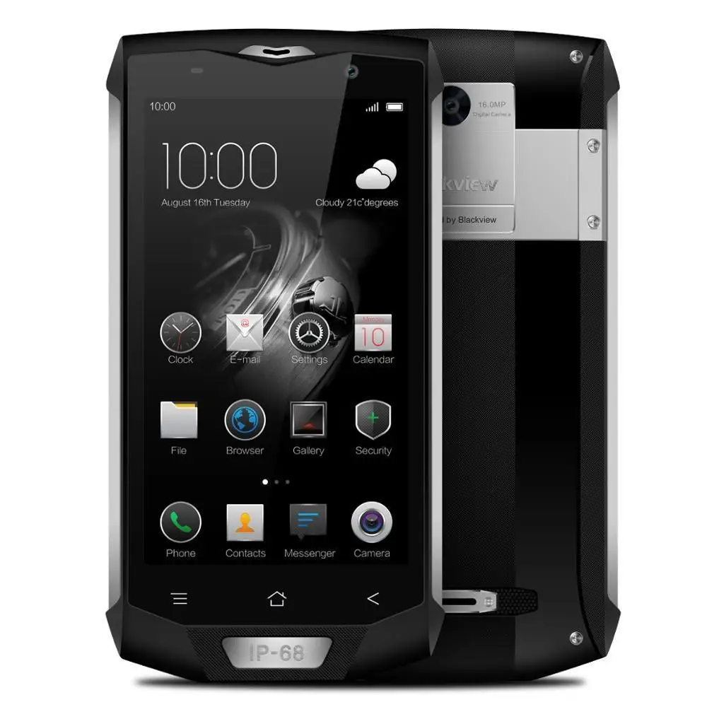 Blackview BV8000 Pro IP68 водонепроницаемый ударопрочный мобильный телефон 5," MTK6757V Восьмиядерный Android 7,0 6 Гб ram 64 Гб rom 4G смартфон - Цвет: Серебристый