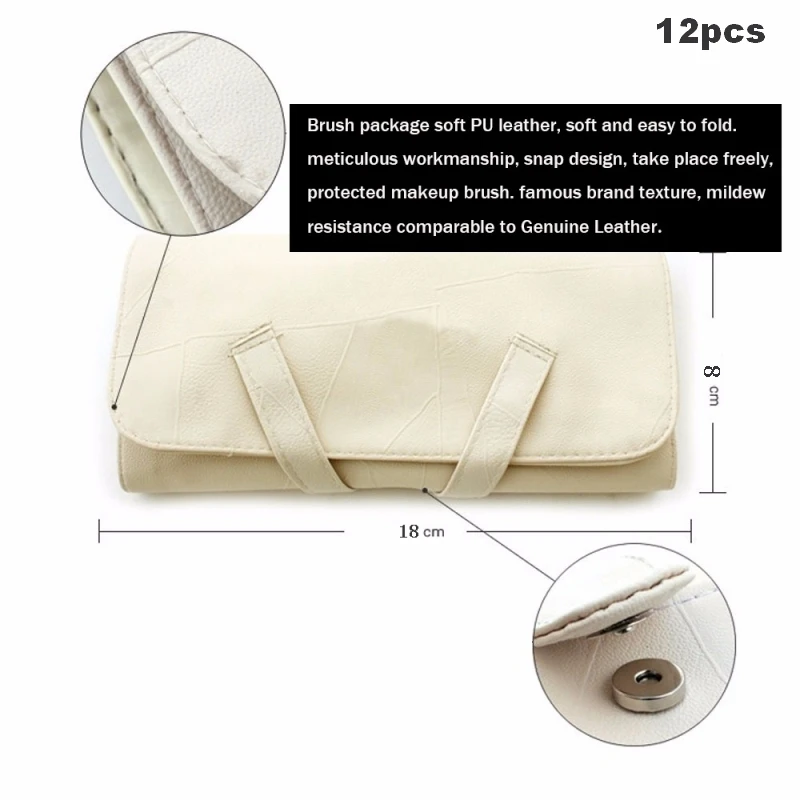 12 шт./компл. кисти для макияжа профессиональные инструменты косметические набор