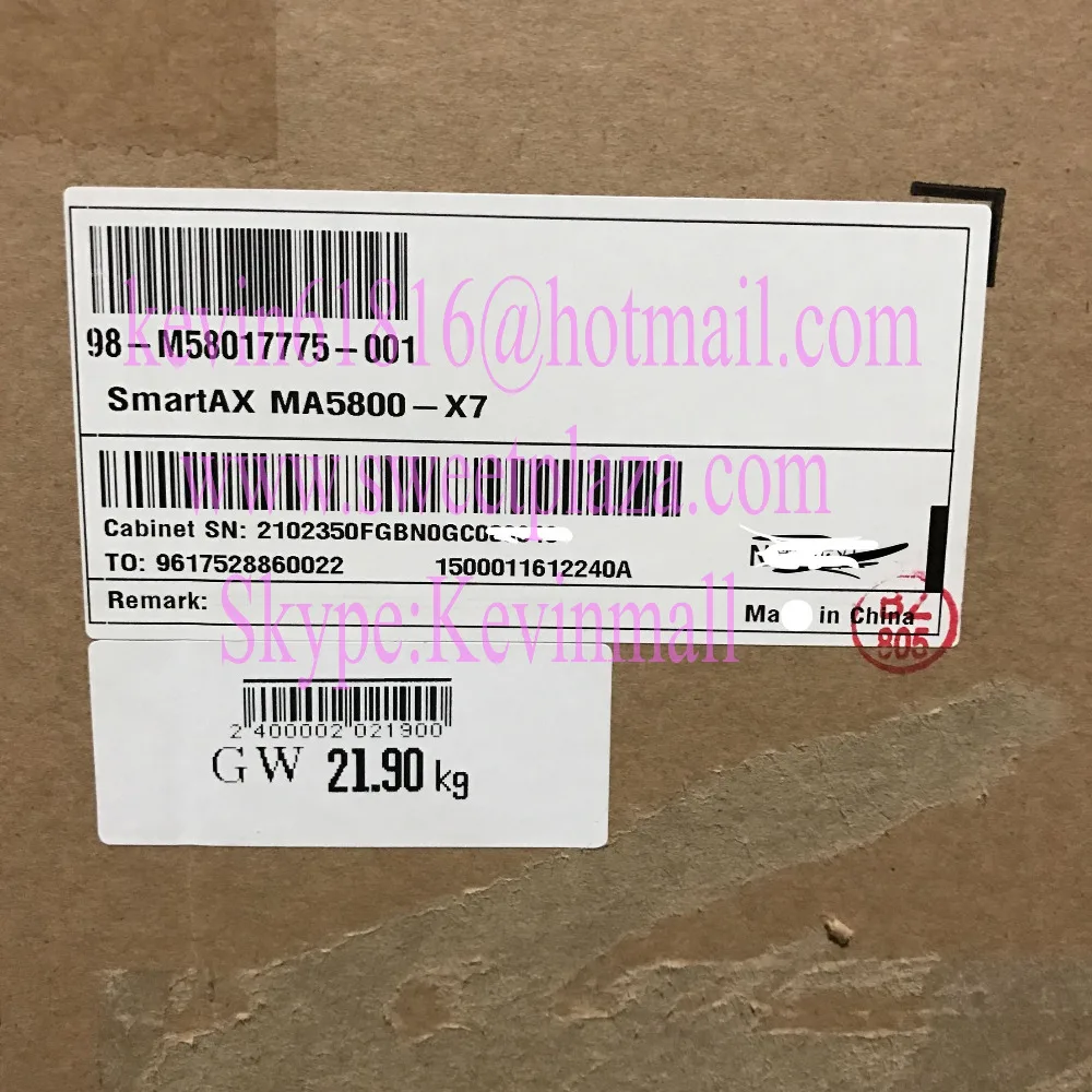 19 дюймовые OLT MA5800 X7 с 2 * пультами управления MPLA + панели питания PILA| |