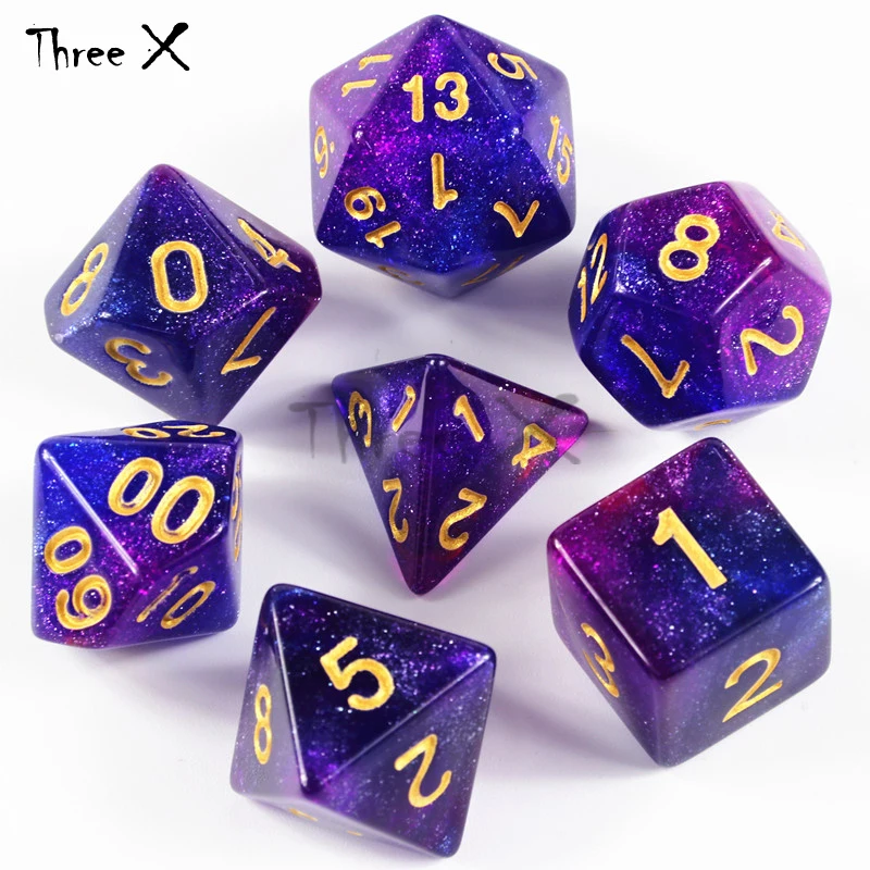 Вселенная Галактика игральные кости 6 комплектов 7 штук ролевые игры цифровые