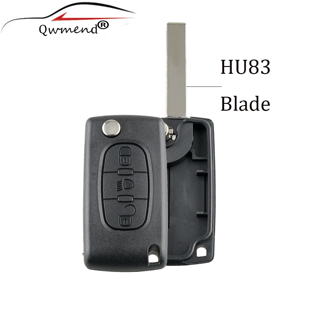 QWMEND 3 кнопки лампы ключ оболочки для Citroen C4 C5 C6 C8 Xsara Пикассо Замена чехол