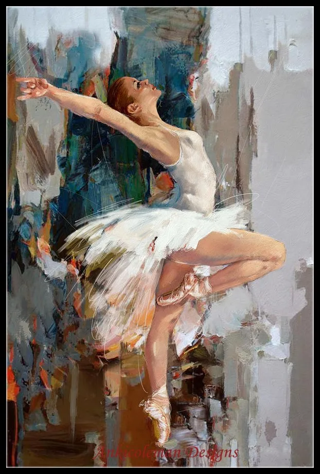

Embroidery Counted Cross Stitch Kits Needlework - Crafts 14 ct DMC color DIY Arts Handmade Decor - Ballerina