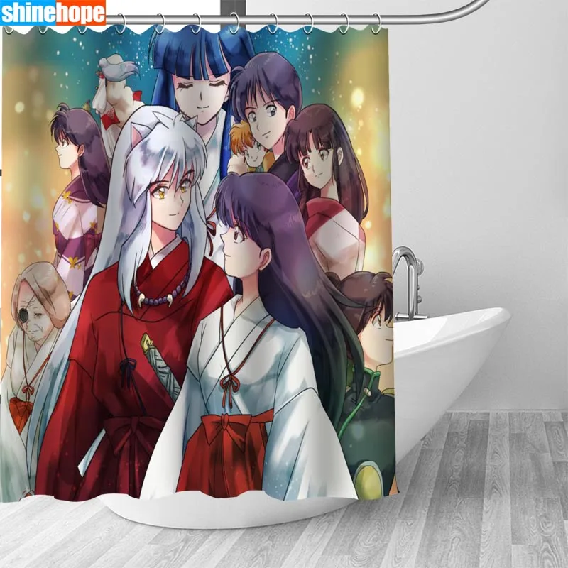 150x180 см скандинавские фотографии полиэстер водонепроницаемый InuYasha Аниме занавеска для душа s высокое качество занавес для ванной в ванной